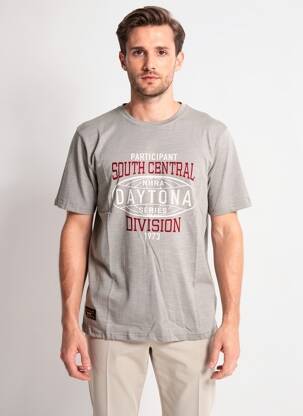 T-shirt coupe droite manches courtes gris DAYTONA homme