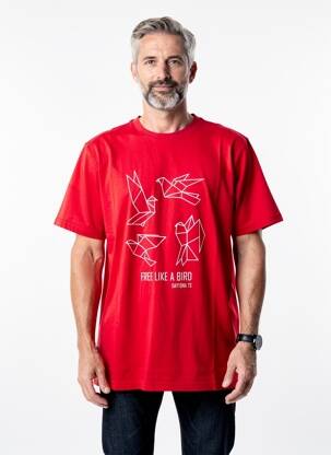 T-shirt coupe droite manches courtes rouge DAYTONA homme