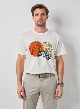 T-shirt stretch manches courtes beige DAYTONA homme