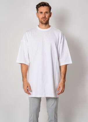 T-shirt tissage jersey manches courtes blanc DAYTONA homme