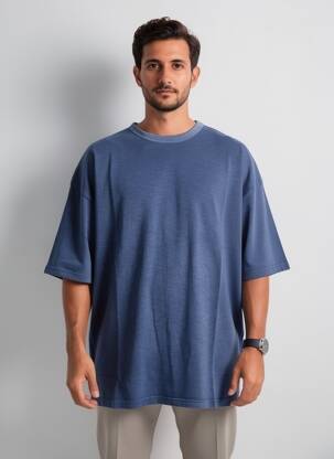 T-shirt tissage jersey manches courtes bleu fonce DAYTONA homme