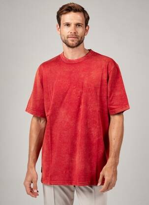 T-shirt coupe droite manches courtes rouge DAYTONA homme