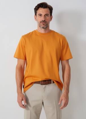 T-shirt coupe droite manches courtes orange DAYTONA homme