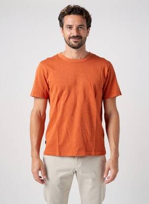 T-shirt coupe droite manches courtes orange DAYTONA homme