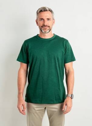 T-shirt coupe droite manches courtes vert DAYTONA homme