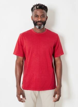 T-shirt coupe droite manches courtes rouge DAYTONA homme