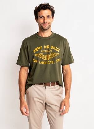 T-shirt coupe droite manches courtes vert DAYTONA homme