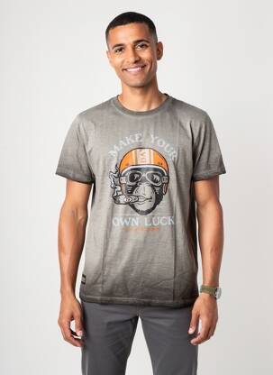 T-shirt stretch manches courtes gris DAYTONA homme