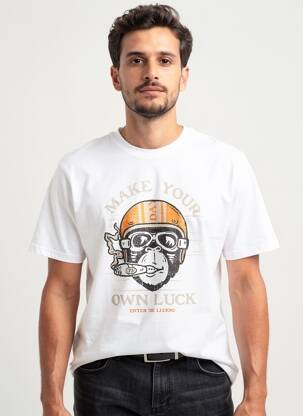 T-shirt coupe droite manches courtes blanc DAYTONA homme