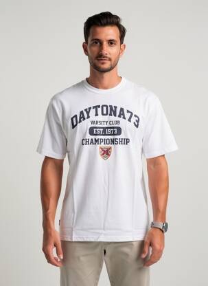 T-shirt coupe droite manches courtes blanc DAYTONA homme