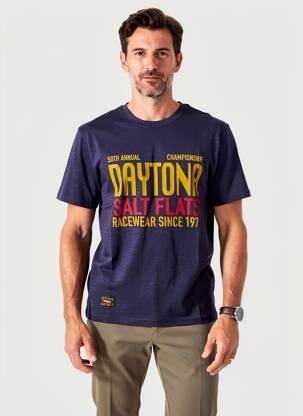 T-shirt stretch manches courtes bleu DAYTONA homme