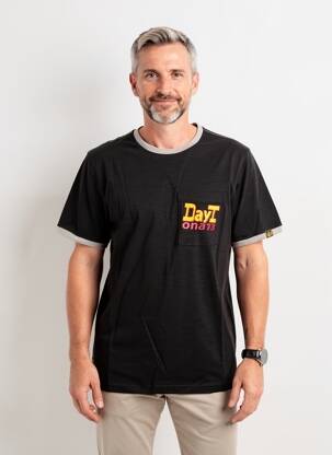 T-shirt coupe cintrée manches courtes noir DAYTONA homme