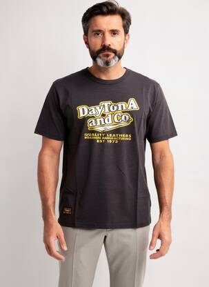 T-shirt stretch manches courtes noir DAYTONA homme