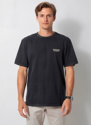 T-shirt coupe droite manches courtes noir DAYTONA homme