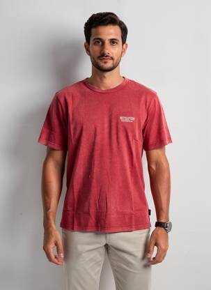 T-shirt coupe droite manches courtes rouge DAYTONA homme