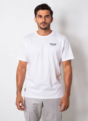 T-shirt coupe droite manches courtes blanc DAYTONA homme