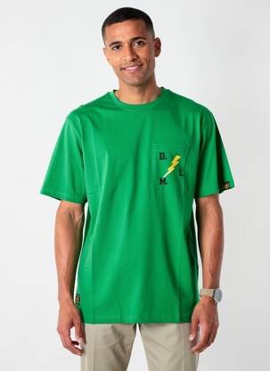 T-shirt coupe droite manches courtes vert DAYTONA homme