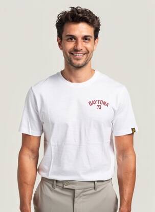 T-shirt coupe droite manches courtes blanc DAYTONA homme