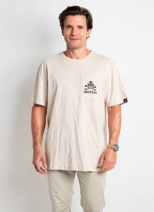 T-shirt coupe droite manches courtes beige DAYTONA homme