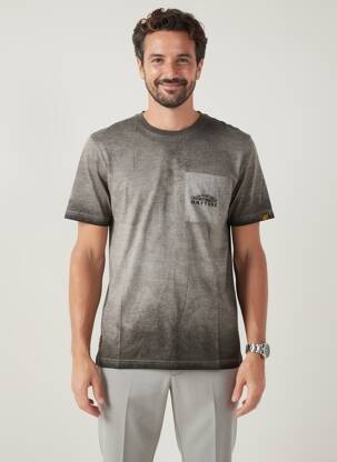 T-shirt tissage chiné manches courtes gris DAYTONA homme