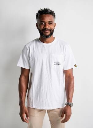 T-shirt tissage chiné manches courtes blanc DAYTONA homme