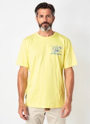 T-shirt coupe droite manches courtes jaune DAYTONA homme