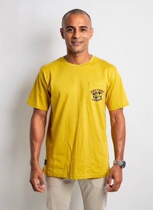 T-shirt coupe cintrée manches courtes jaune DAYTONA homme