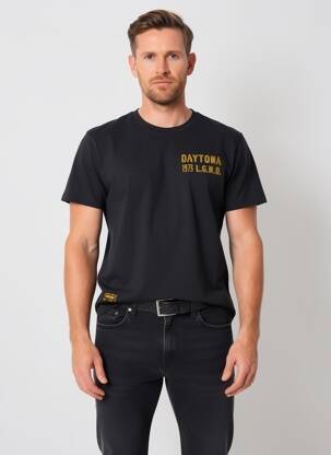 T-shirt stretch manches courtes noir DAYTONA homme