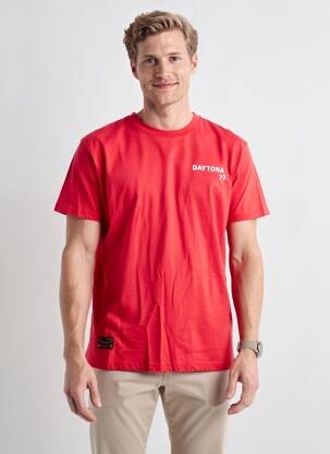 T-shirt stretch manches courtes rouge DAYTONA homme