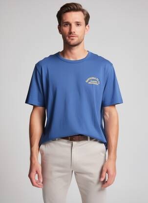 T-shirt stretch manches courtes bleu DAYTONA homme