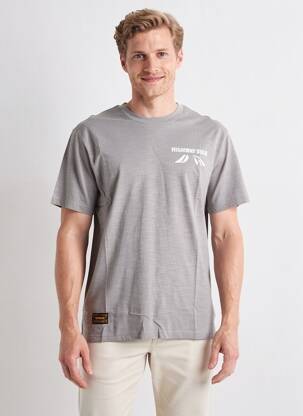 T-shirt tissage chiné manches courtes gris DAYTONA homme