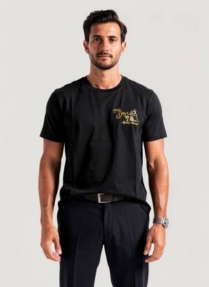 T-shirt stretch manches courtes noir DAYTONA homme