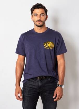 T-shirt stretch manches courtes bleu DAYTONA homme