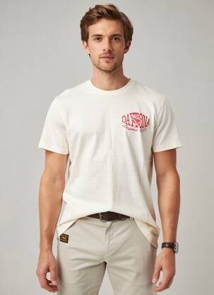 T-shirt stretch manches courtes blanc DAYTONA homme