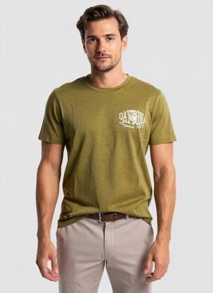 T-shirt stretch manches courtes vert DAYTONA homme