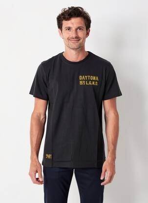 T-shirt stretch manches courtes noir DAYTONA homme