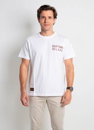 T-shirt stretch manches courtes blanc DAYTONA homme