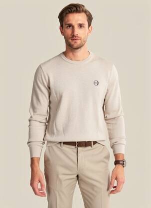 Pull stretch manches longues beige DAYTONA homme