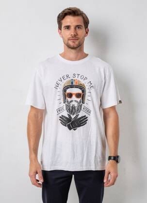 T-shirt coupe cintrée manches courtes blanc DAYTONA homme