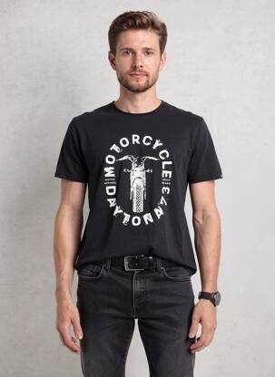 T-shirt coupe cintrée manches courtes noir DAYTONA homme