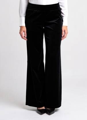 Pantalon flare stretch taille haute noir ACCESS FASHION femme