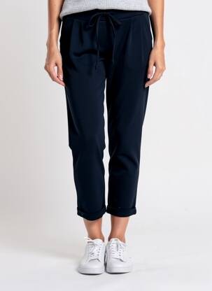 Pantalon 7/8 taille élastique taille normale bleu LA FEE MARABOUTEE femme