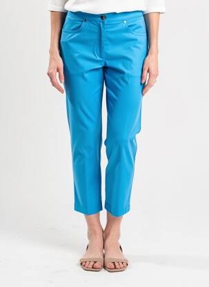 Pantalon 7/8 taille élastique taille normale bleu EIGHT BY ACCESS FASHION femme