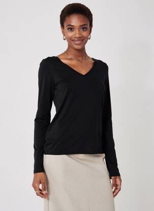 T-shirt manches longues manches longues noir PAKO LITTO femme