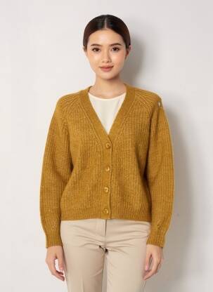 Gilet manches longues stretch jaune GRACE & MILA femme