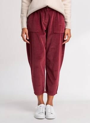 Pantalon 7/8 taille haute taille haute rouge LUK AP femme