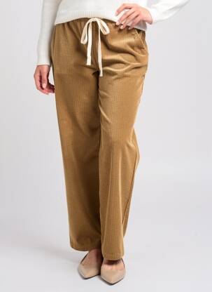 Pantalon droit stretch taille normale jaune GRACE & MILA femme