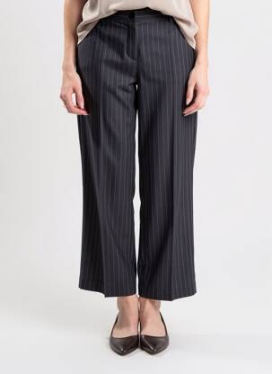 Pantalon droit tissage popeline taille haute bleu PAKO LITTO femme