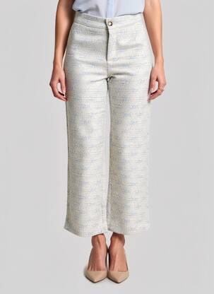 Pantalon 7/8 stretch taille normale blanc GARCIA femme