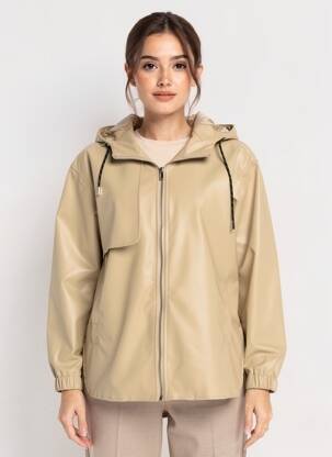 Veste casual coupe droite beige TIFFOSI femme
